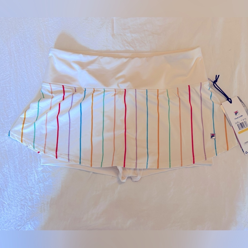 Fila Rainbow Stripe Tie-up Tank/Skort Set - S & M - Picture 4 of 8